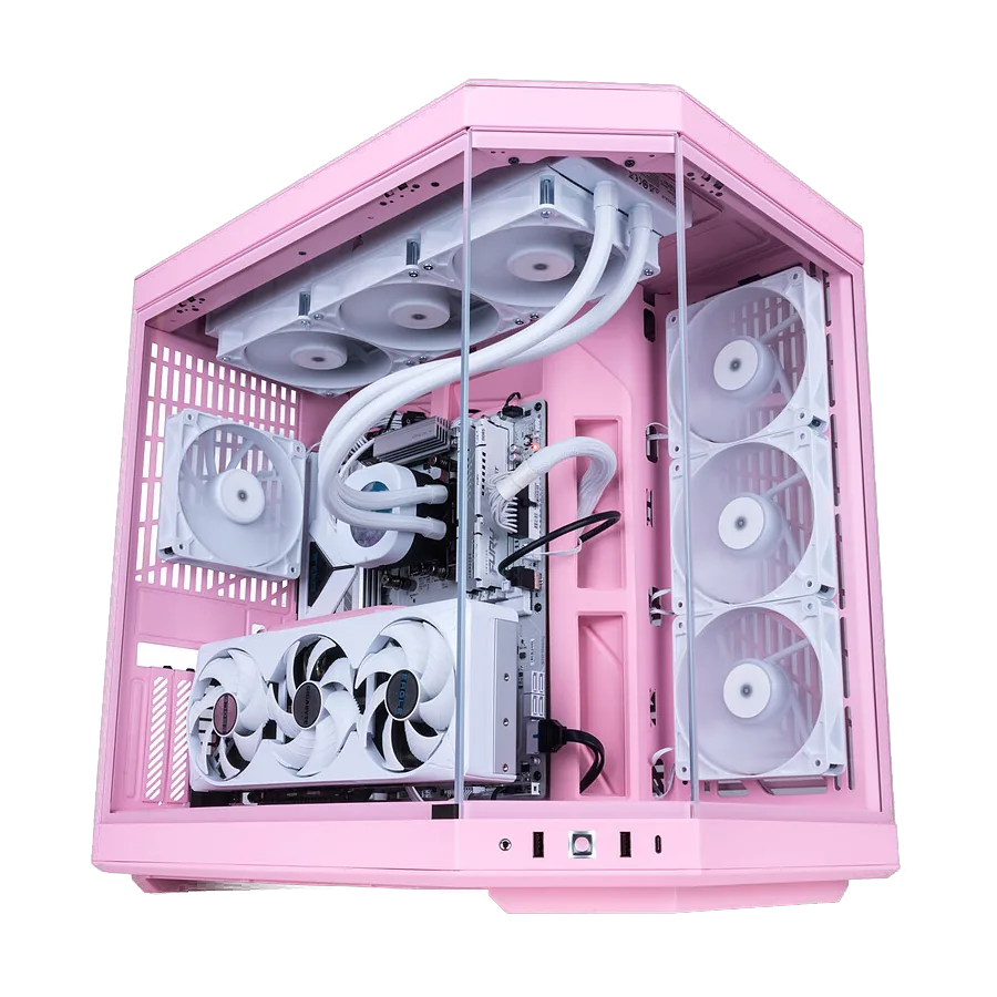 PC Gamer Sakura rose assemblé sur mesure à Genève – Ryzen 7 9800X3D et RTX 5070 Ti