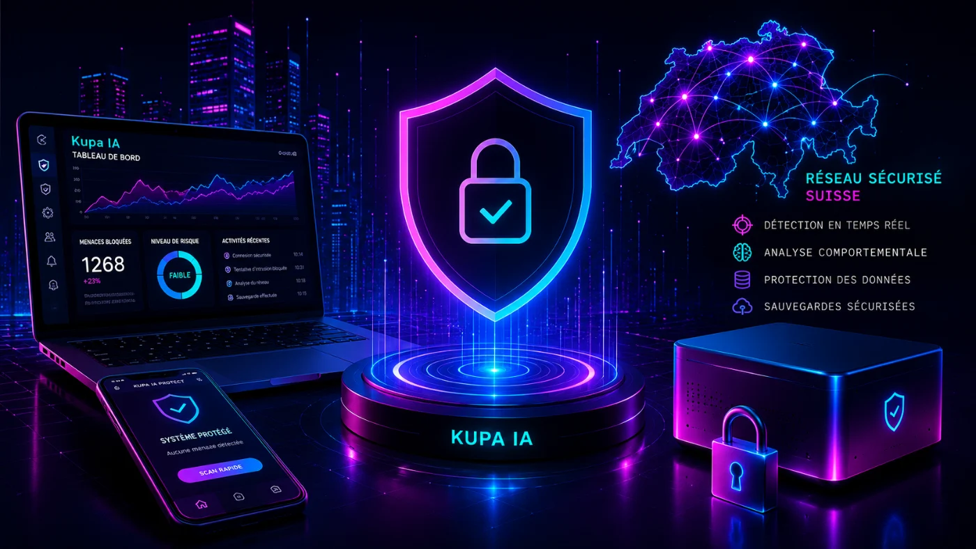 Tableau de bord KUPA IA — supervision réseau GG Informatique